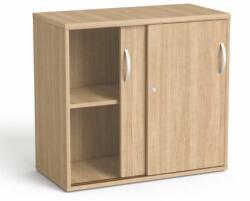 MAYAH Szekrény, asztalmagas, tolóajtós, polcos, MAYAH Freedom SV-16 , kőris (SV-K28 K/ IBXSZ16K) - kellekanyagonline