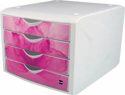 HELIT "Chameleon" rózsaszín 4 fiókos műanyag irattároló (H6129626)
