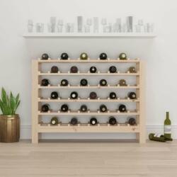 vidaXL Tömör fenyőfa bortartó állvány 109, 5 x 30 x 82 cm (822546) - pepita