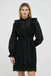 Bruuns Bazaar pamut ruha Sienna Kandra fekete, mini, egyenes - fekete 36
