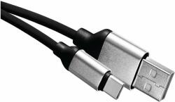 EMOS Töltő- és adatkábel USB-A 2.0 / USB-C 2.0, 1 m, fekete (SM7025BL) - pepita