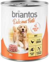 Briantos 6x800g Briantos Delicious Paté Csirke nedves kutyatáp