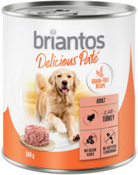 Briantos 6x800g Briantos Delicious Paté Pulyka nedves kutyatáp