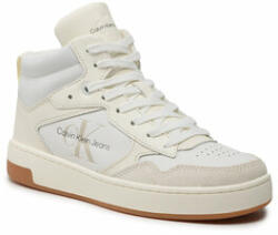 Calvin Klein Sneakers Basket Cupsole Mid Leather YW0YW00877 Alb