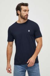 Tommy Hilfiger pamut póló sötétkék, férfi, nyomott mintás - sötétkék S - answear - 17 990 Ft