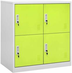 vidaXL 2 db világosszürke-zöld acél zárható szekrény 90x45x92, 5 cm (3095226)