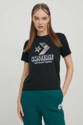Converse pamut póló női, fekete - fekete XS - answear - 7 890 Ft
