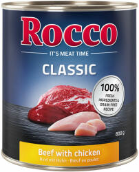 Rocco Rocco Preț special! 24 x 800 g Classic Hrană umedă câini - Vită și pui