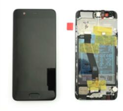 Huawei 02351DGP Gyári Huawei P10 fekete LCD kijelző érintővel kerettel előlap, akkumulátorral (02351DGP)
