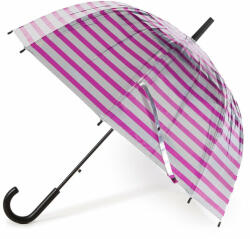 Happy Rain Esernyő Happy Rain Long Ac Domeshape 40992 Metallic Stripes Silver/Berry 00