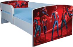 Pat baieti 2-6 ani Spiderman 3 saltea 130x60 inclusa, model cu sertar ptv3435 (PTV3435)