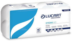 Lucart Toalettpapír, 3 rétegű, kistekercses, 8 tekercses, LUCART "Strong 8.3", fehér (UBC78) - fapadospatron