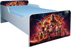  Pat Avengers pentru baieti 2-6 ani 130x60 cm cu sertar ptv3307 (PTV3307)