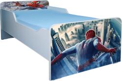  Pat pentru baieti 2-6 ani Spiderman cu sertar si saltea 130x60 ptv3323 (PTV3323)
