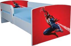 Pat Spiderman 1 baieti 2-6 ani cu saltea 130x60 cm, fara sertar ptv3346 (PTV3346)