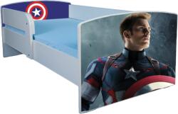  Pat baietei Captain America 130x60 cm, model cu sertar ptv3369 (PTV3369)