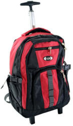  Abbás laptoptartós gurulós hátizsák fekete piros L-es