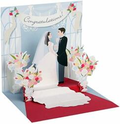  Popshots képeslap, négyzet, esküvői torta (PS1482)