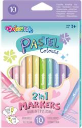 Colorino School Pastel 10db-os kétvégű filctoll készlet (80875PTR)