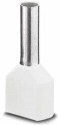 Weidmüller Érvéghüvely szigetelt iker 2x 0.5mm2 14mm fehér H0, 5/14D ZH W SV Weidmüller (9004780000)