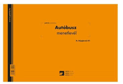 Autóbusz menetlevél A4, 100lap, os fekvő D. GEPJ. 41 (D.GEPJ.41) - bestoffice