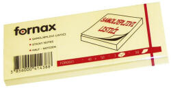 Fornax Jegyzettömb öntapadó, 40x50mm, 100lap, 3 tömb/csomag, Fornax, sárga (SA-FOR0003) - iroszer24