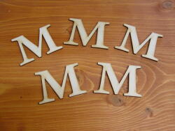  Natúr fa - Betű Carmen 5db/csomag 5cm - kosarbolt - 857 Ft