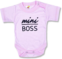 Baby´s Wear Baba body, rövid ujjú - Mini Boss, rózsaszín Méret: 74 (6-9hó)