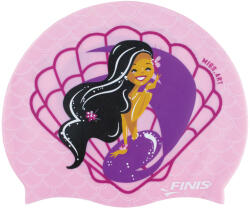 Finis - Casca inot silicon pentru copii Mermaid Silicone Cap Seashell - mov deschis negru (3.25.039.224)