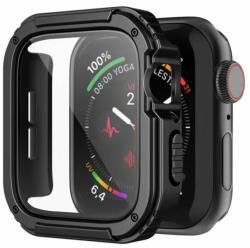Type Gorilla Apple Watch 7 45mm Lito S+ Glass and Case 2in1 ütésálló edzett üveg és armor fekete keret
