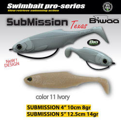 Biwaa SUBMISSION 4" 10cm 11 Ivory gumihal