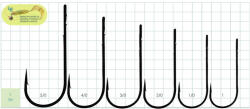 GURZA ROUND BENT #1/0 BN cseburaska horog
