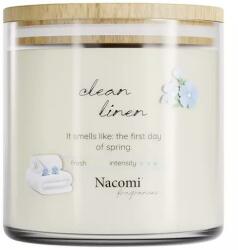 Nacomi Lumânare parfumată din soia Clean Linen - Nacomi Fragrances 450 g