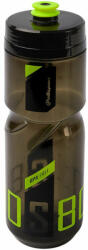 Polisport S800 800 ml, átlátszó fekete/fekete/lime zöld kulacs