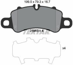 TEXTAR set placute frana, frana disc TEXTAR 2598301 (2598301)