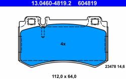 ATE set placute frana, frana disc ATE 13.0460-4819.2 (13.0460-4819.2)