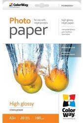 COLORWAY Fotópapír, magasfényű (high glossy), 180 g/m2, A3+, 20 lap - kontaktor