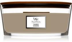 WoodWick Cashmere lumânare parfumată cu fitil din lemn (hearthwick) 453, 6 g
