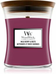 WoodWick Wild Berry & Beets lumânare parfumată cu fitil din lemn 275 g