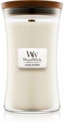 WoodWick Island Coconut lumânare parfumată cu fitil din lemn 609.5 g