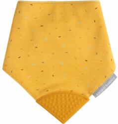 Canpol Babies Cloth Bib with Teether bavețică pentru dentiție Yellow 1 buc
