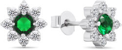 Brilio Silver Lenyűgöző ezüst fülbevaló cirkónium kövekkel Virágok EA577WG