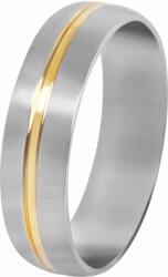Troli Acél karikagyűrű arany csíkkal 59 mm