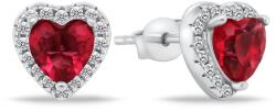 Brilio Silver Romantikus ezüst fülbevaló cirkónium kövekkel Szívek EA901WR