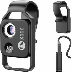 Apexel 200X Mobile Phone Microscope Lens with LED Light & CPL Filter (APL-MS002)