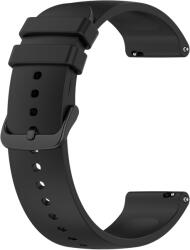 4wrist Univerzális szilikon szíj fekete csattal 22 mm - Black