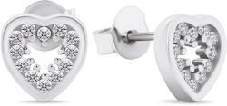 Brilio Silver Csodálatos ezüst szív fülbevaló cirkónium kővel EA573W