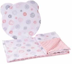 Confort Family Lenjerie 2 piese cosulet si landou model ghemotoace si plus roz pal (C5200) Lenjerii de pat bebelusi‎, patura bebelusi