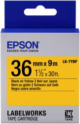 Epson LK-7YBP pasztel sárga alapon fekete eredeti címkeszalag (C53S657005)
