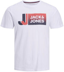 JACK & JONES Férfi póló JCOLOGAN Standard Fit 12228078 White XXL